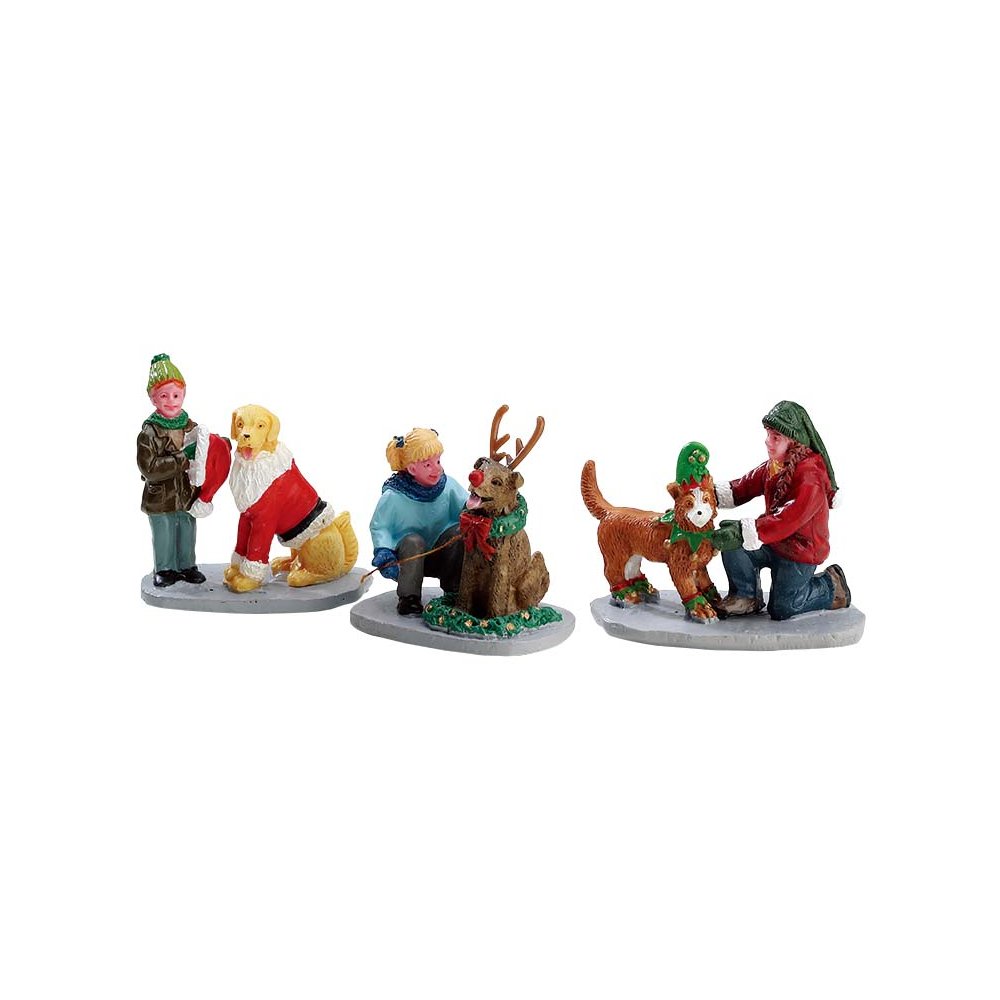 Lemax - Doggie Dress Up -Set van 3 -   - Polyresin -  0728162523587