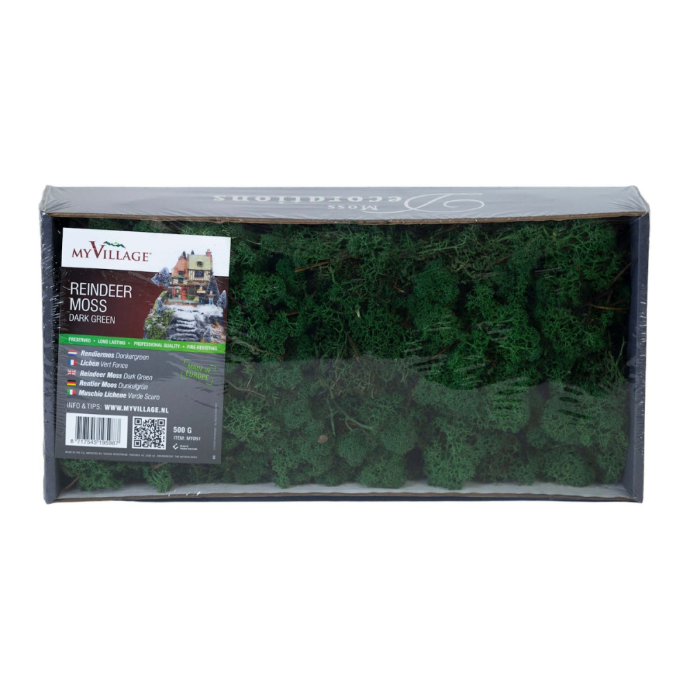 Donkergroen Rendiermos - Doos 500gr - My Village - - Mos - 8717545195987