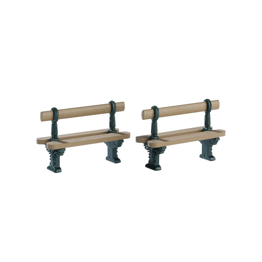 Lemax - Double Seated Bench - Set van 2 - - Metaal - 0728162742353