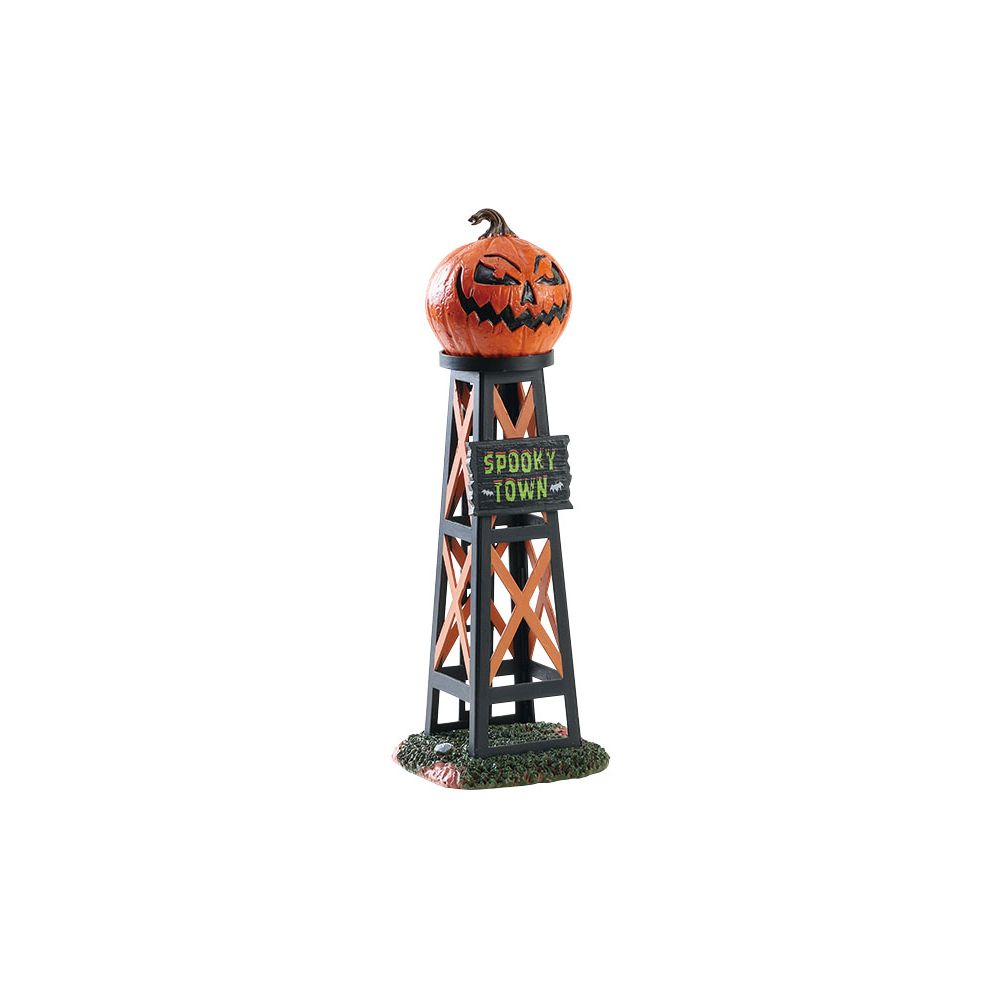 Spooky Town - Evil Pumpkin Water Tower - - Polyresin - 0728162833419