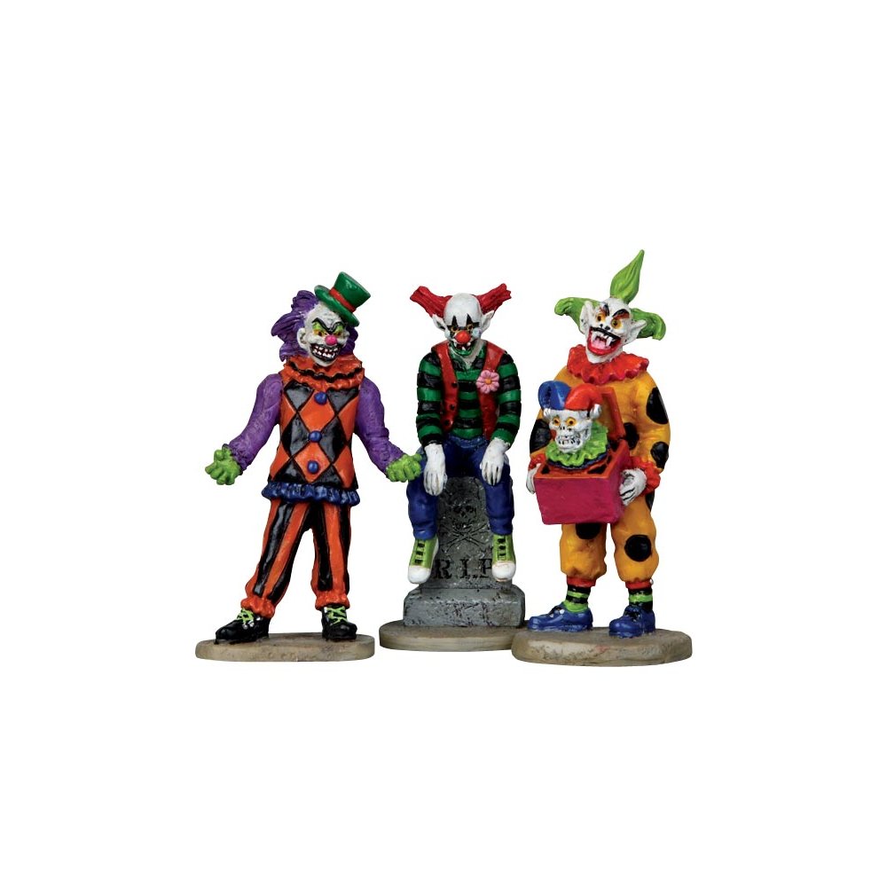 Spooky Town - Evil Sinister Clowns - Set van 3 - - Polyresin - 0728162128850
