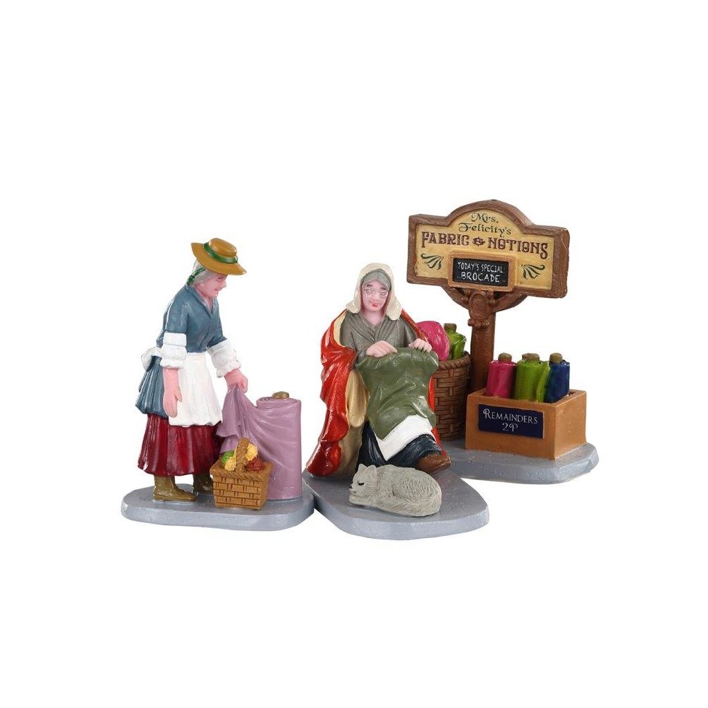 Lemax - Fabric Vendor - Set van 3 - - Polyresin - 0728162029515