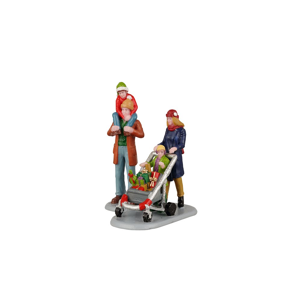 Lemax - Family Holiday Shopping Spree - Set van 2 - - Polyresin - 0728162221247
