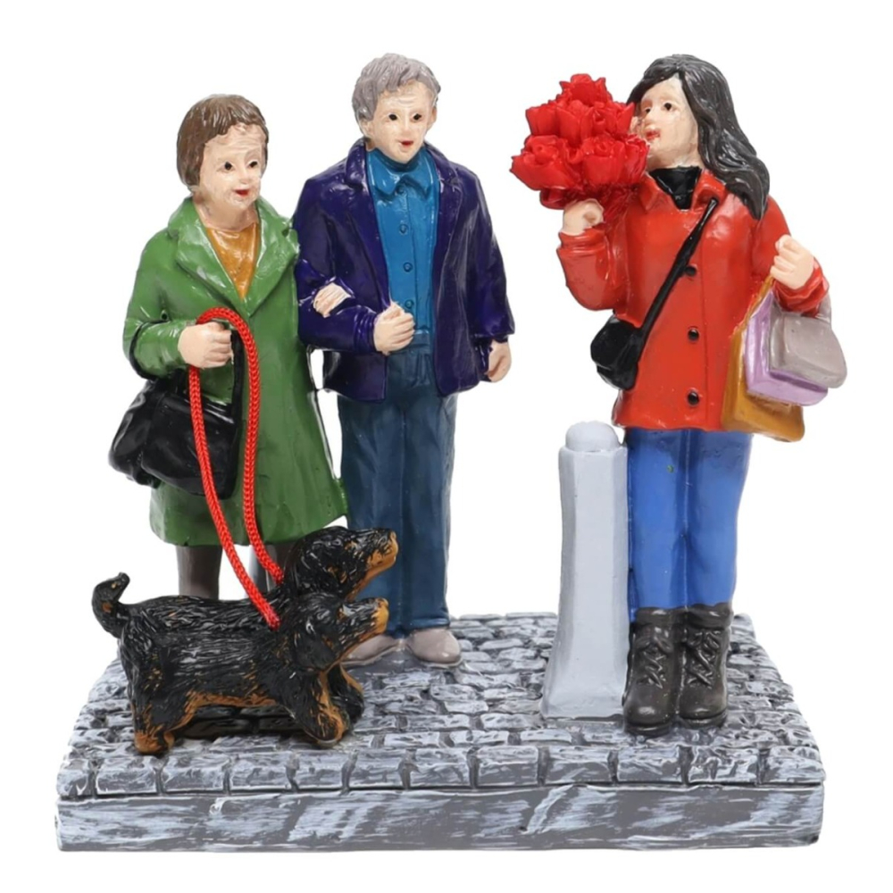 Floraville - Couple and Woman with Flowers