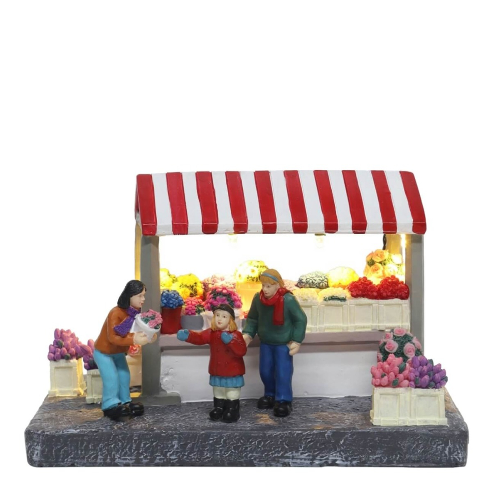 Floraville - Market Stall Flowers with Customers