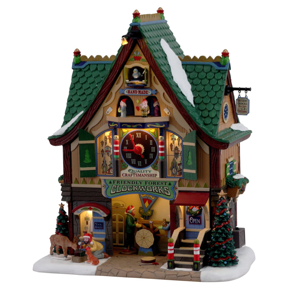 Lemax - Friendly Forest Clockworks - - Polyresin - 0728162157348