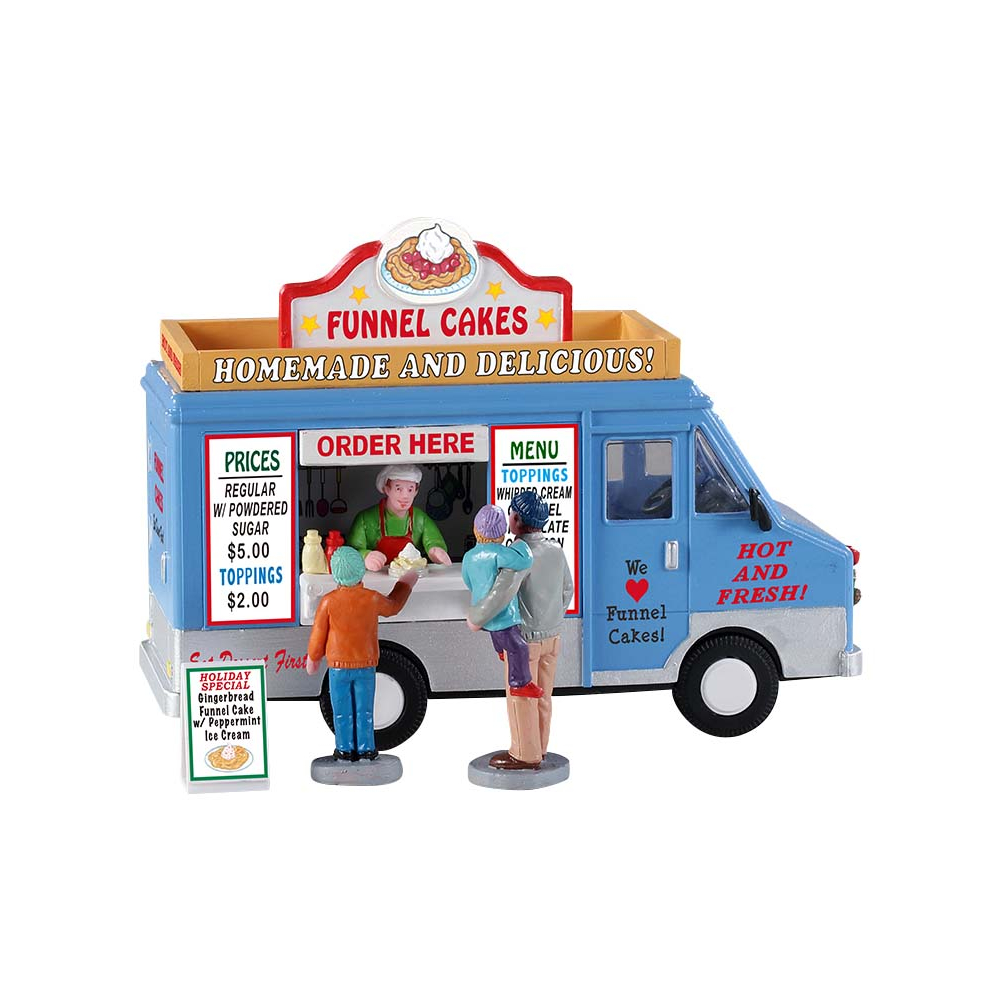 Lemax - Funnel Cakes Food Truck - Set van 4 - - Polyresin - 0728162934208