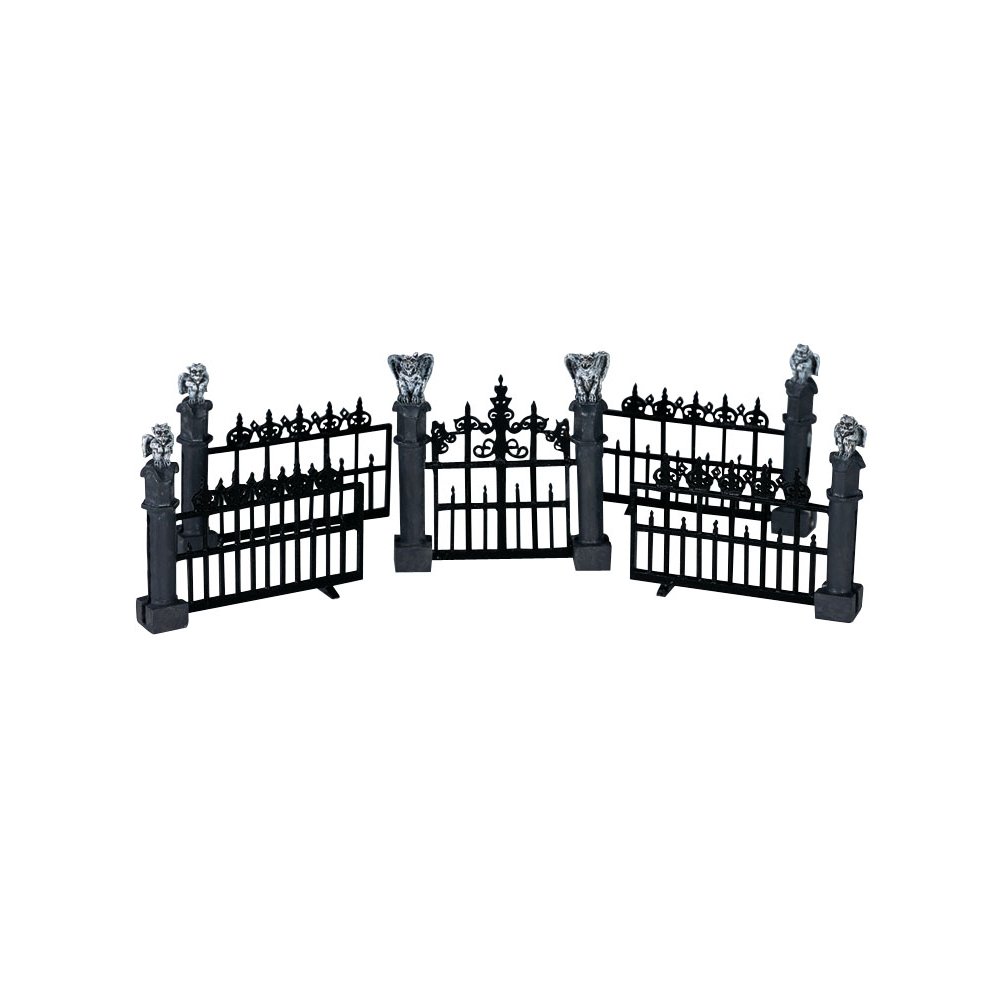 Spooky Town - Gargoyle Fence - Set van 5 - - Polyresin - 0728162441393