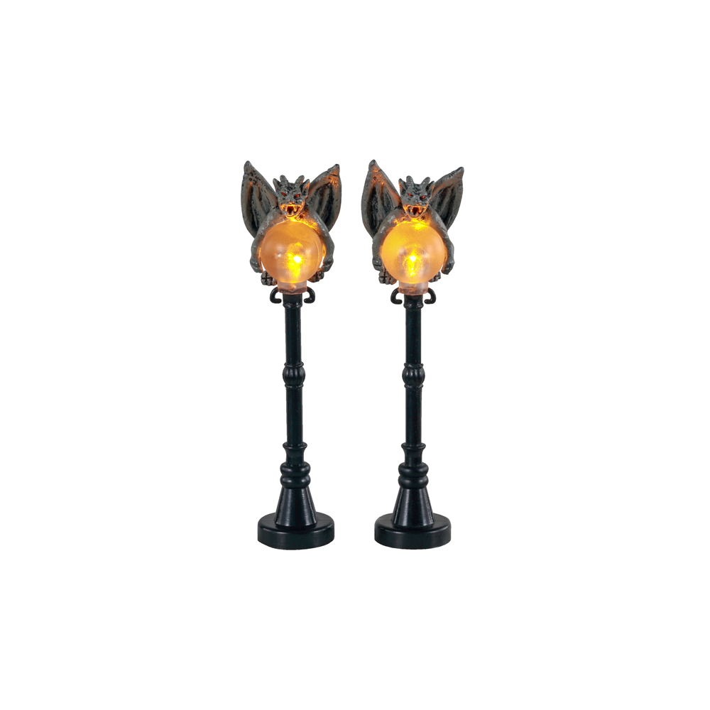 Spooky Town - Gargoyle Lamp Post - Set van 2 - - Kunststof - 0728162148292