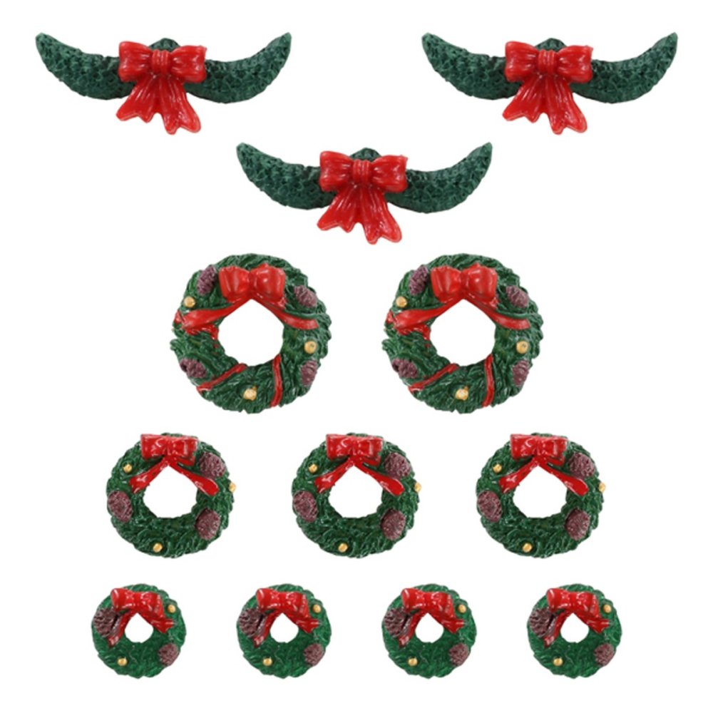 Lemax - Garland And Wreaths set of 12 -   - Polyresin -  0728162048028