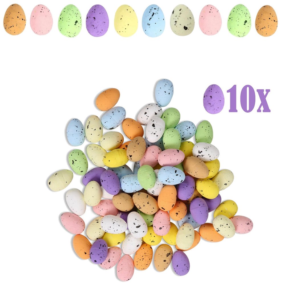 Gekleurde Paaseieren - 1.5 x 1.8 cm - 10 Stuks - - -