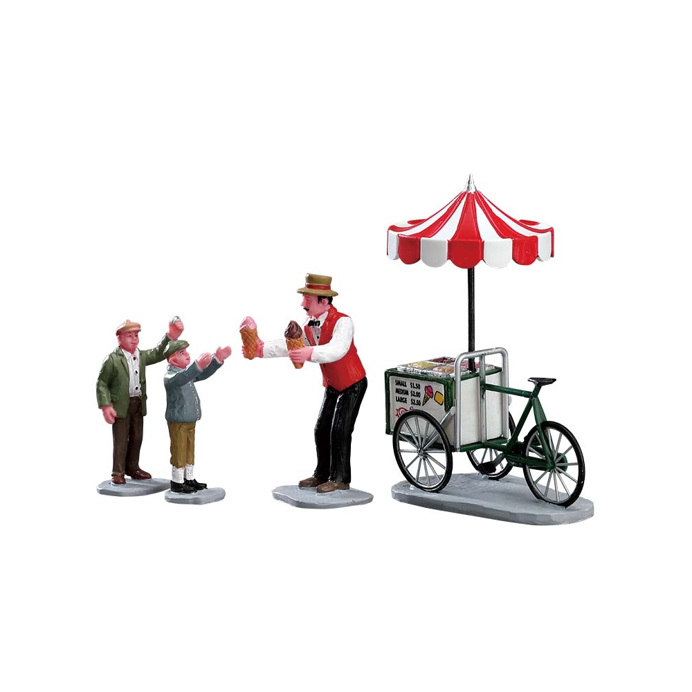 Lemax - Gelato Cart - Set van 4 - - Polyresin - 0728162321398