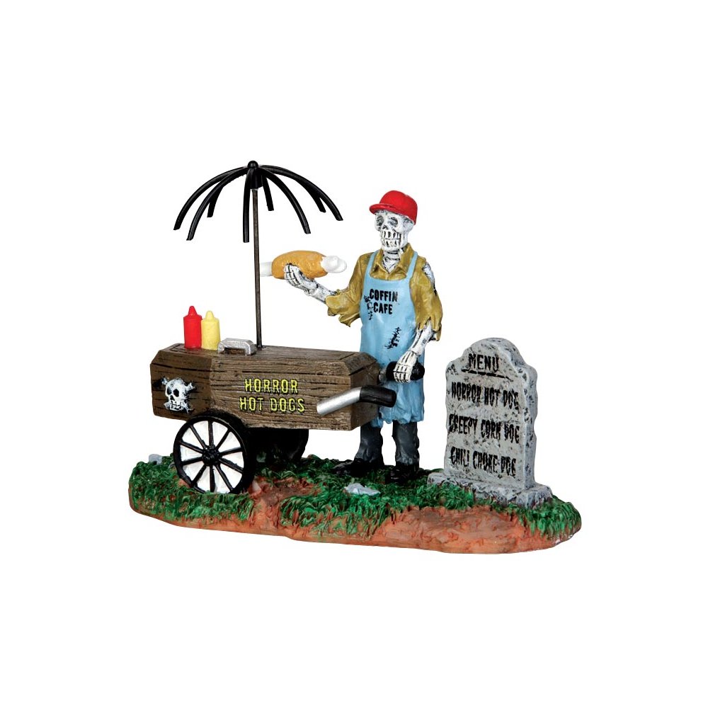 Spooky Town - Ghoul Hot Dog Vendor - - Polyresin - 0728162422156