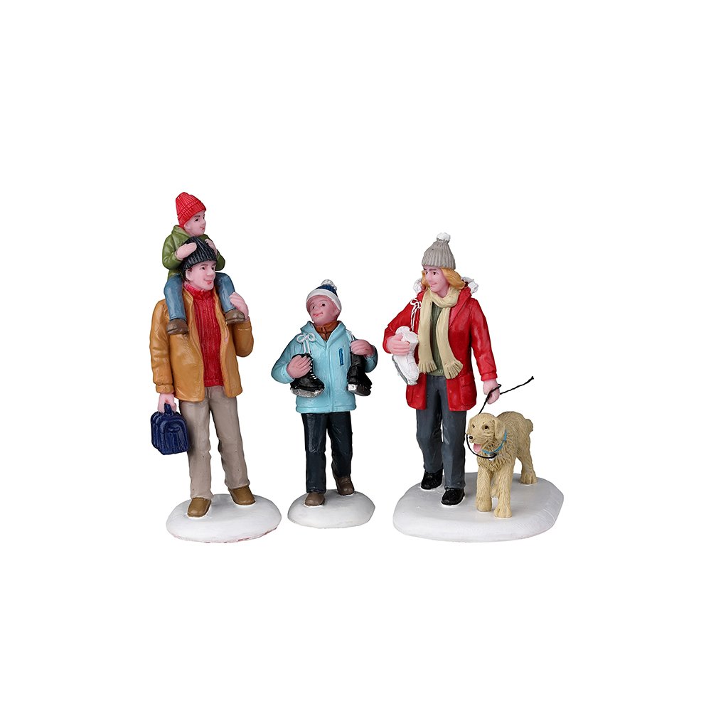 Lemax - Going Skating - Set van 3 - - Polyresin - 0728162221292