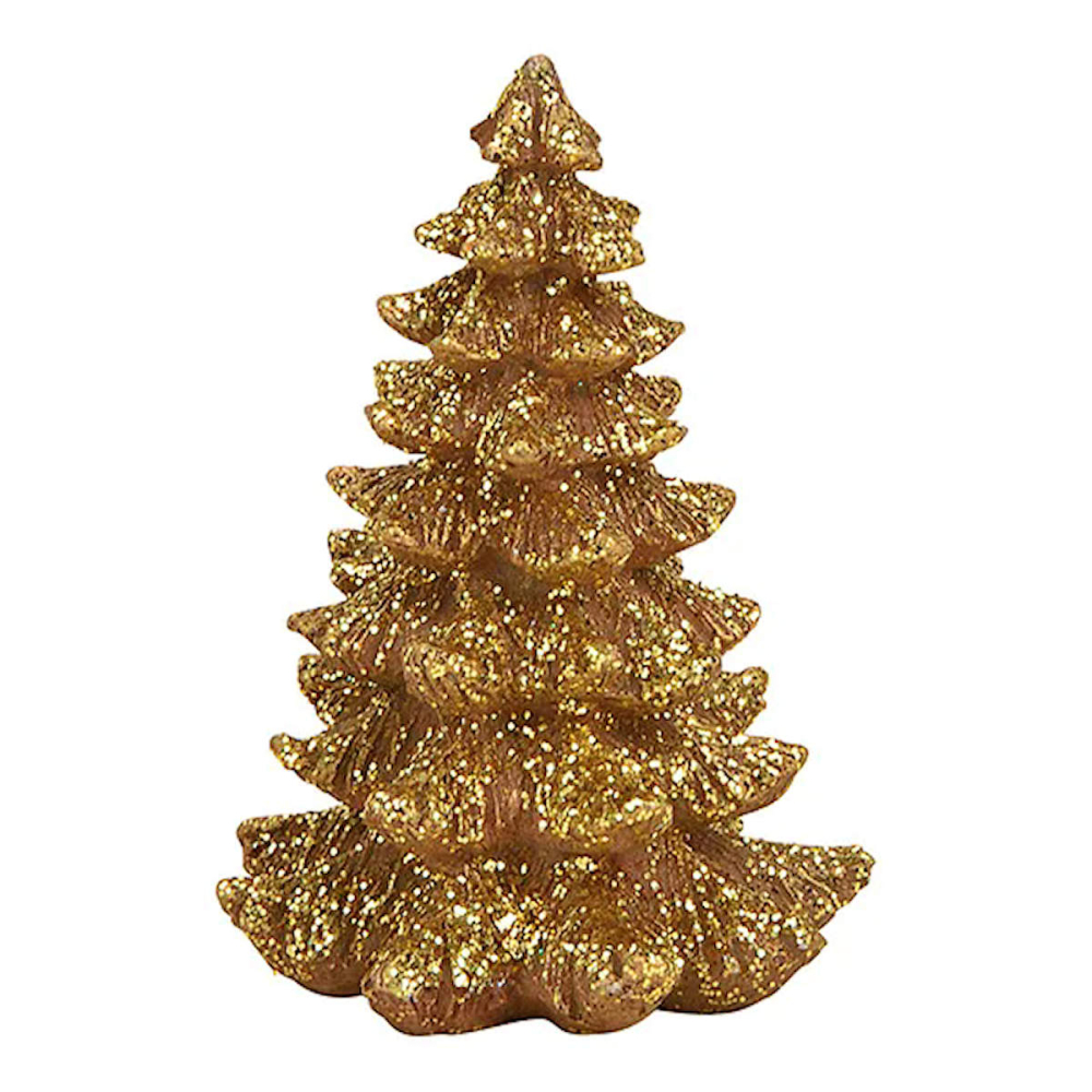 Gouden Dennenboom 12cm - Polystone - Wurm -   - Polystone -  4007698076849