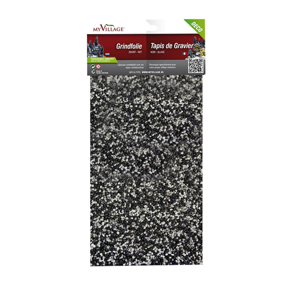 Grindfolie Zwart-Wit 30x14cm - My Village - - - 8717545193358