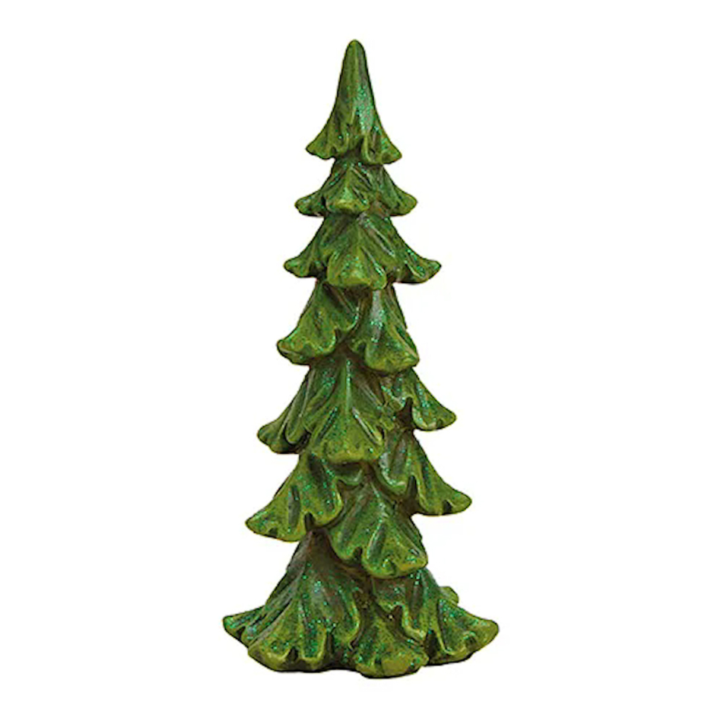 Groene Dennenboom Glitters 16cm - Polystone - Wurm - - Polystone - 4007698346379