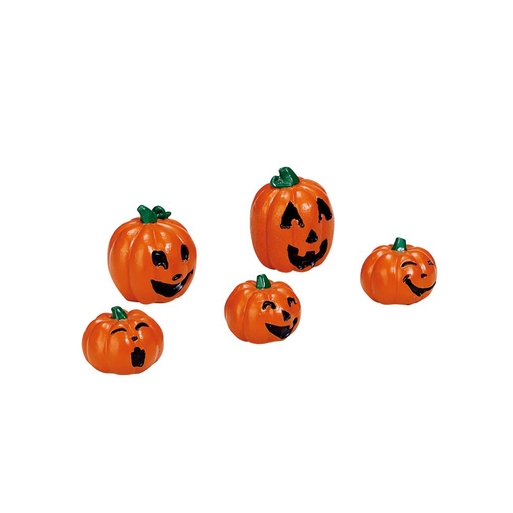 Spooky Town - Happy Pumpkin Family - Set van 5 - - Polyresin - 0728162742391
