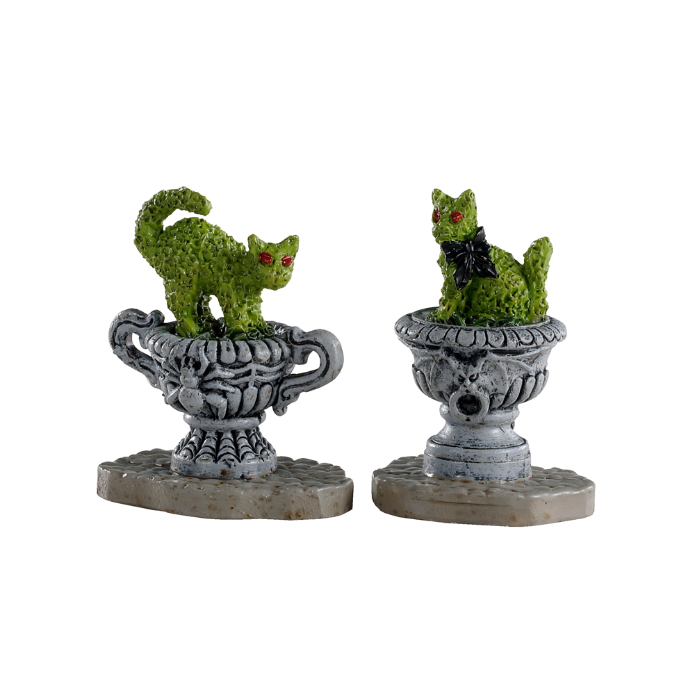 Spooky Town - Haunted Topiary - Set van 2 - - Polyresin - 0728162047144