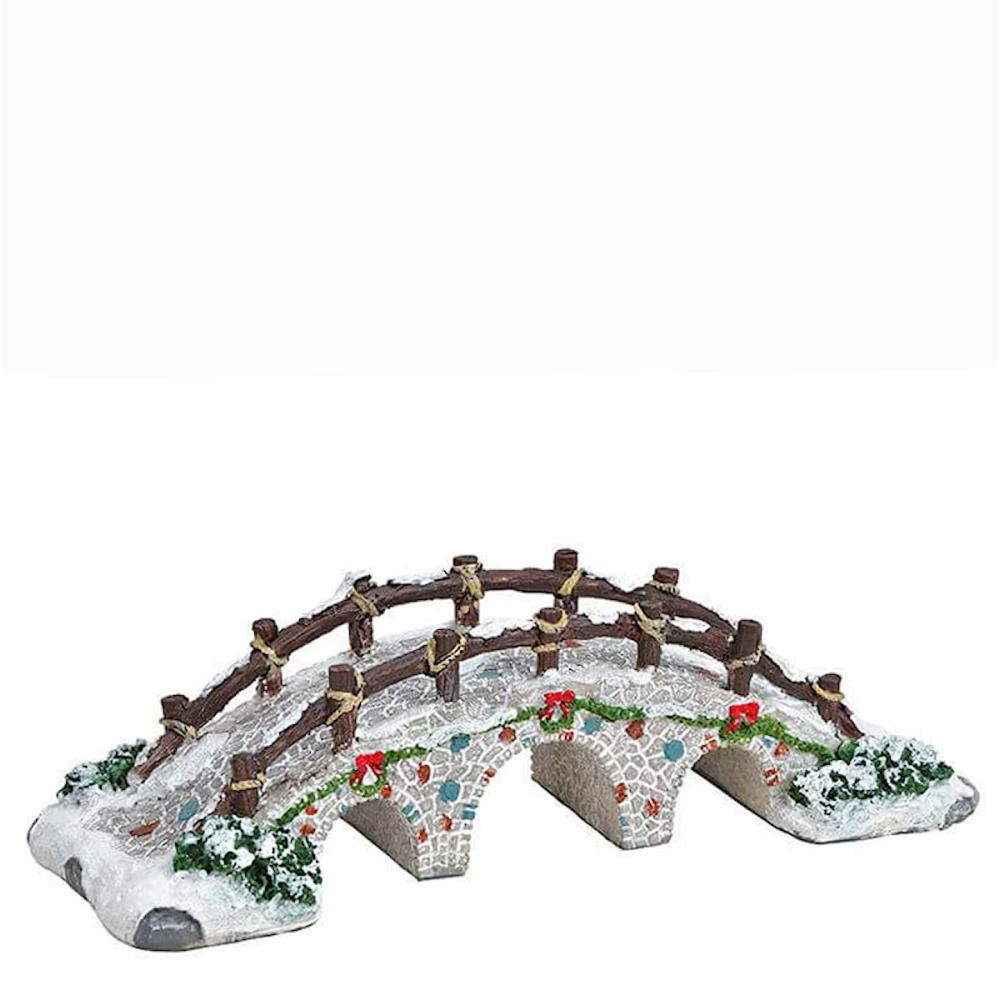 Kerstdorp Brug 19cm - Wurm -   - Polystone -