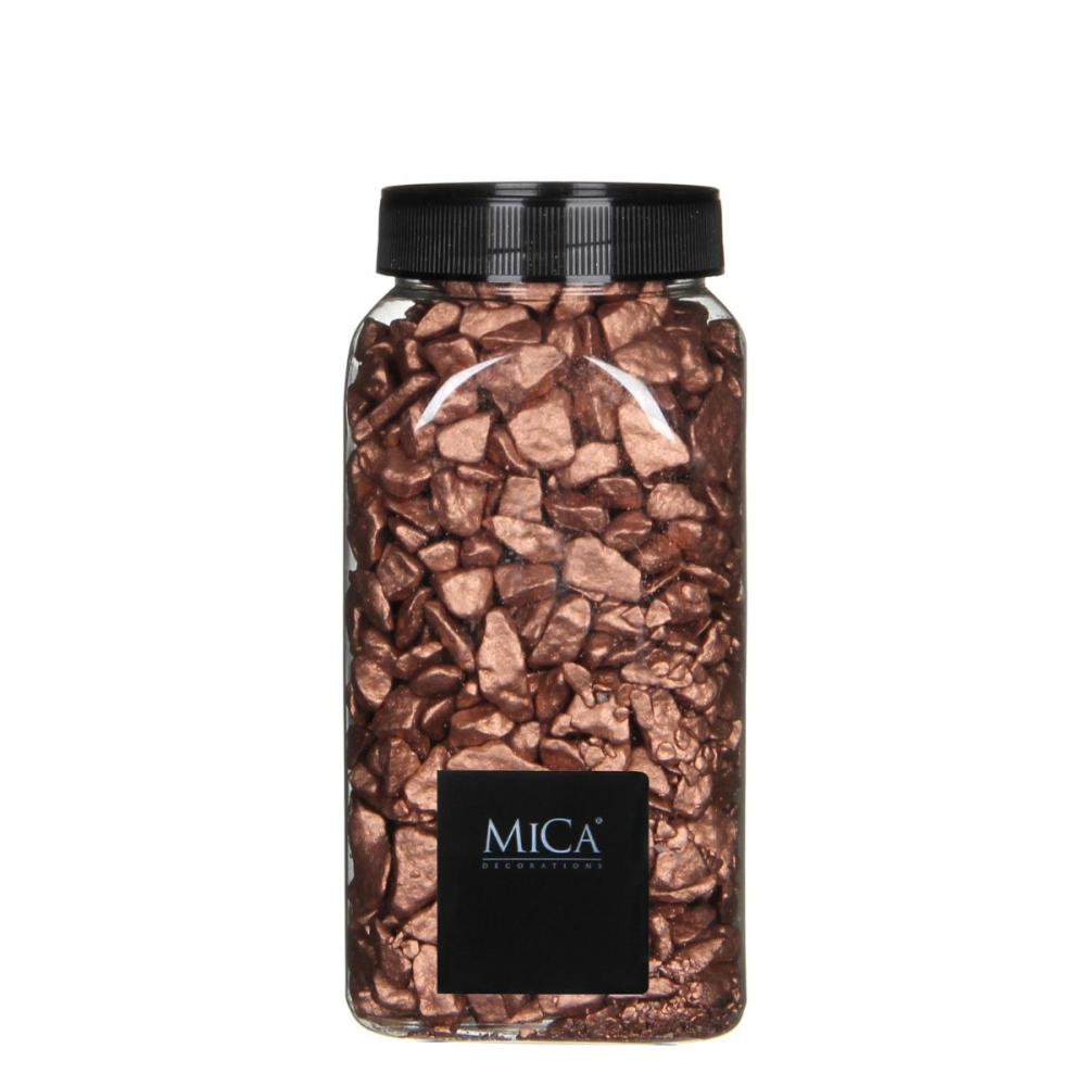 Koper Decoratie Steentjes 650ml - Mica Decorations - - Steen - 8712799451964