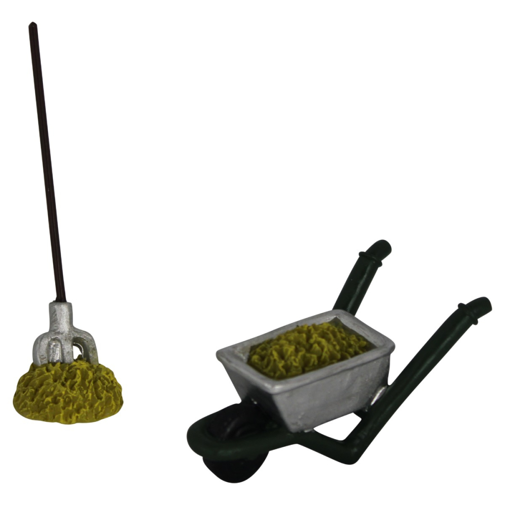 Kruiwagen en Hooivork - - Polyresin - 8712953076422