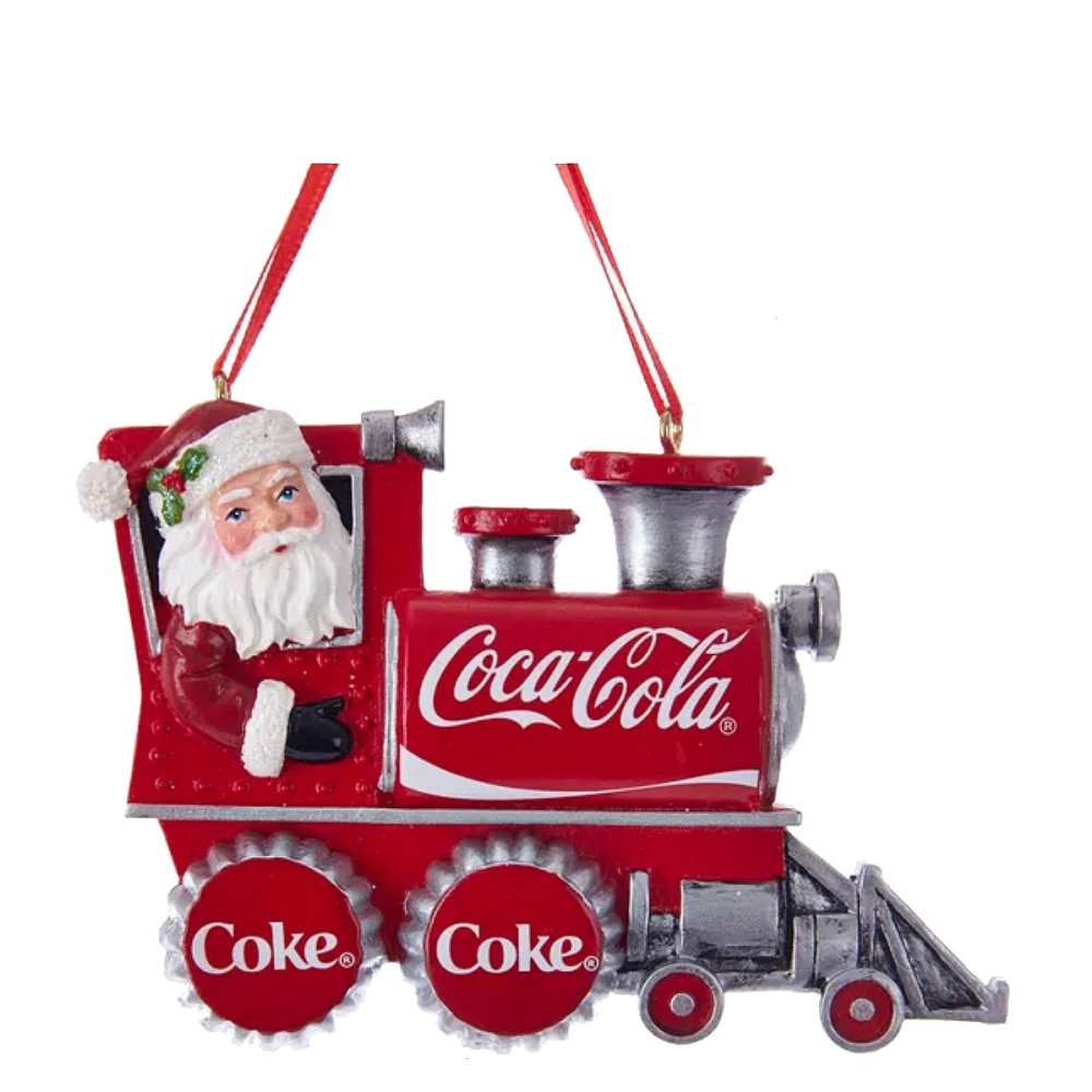 Kurt S. Adler - Coca-Cola Train with Santa Ornament - - Resin -