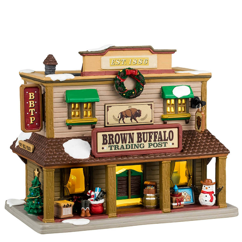 Lemax - Brown Buffalo Trading Post - - Porselein - 0728162452306