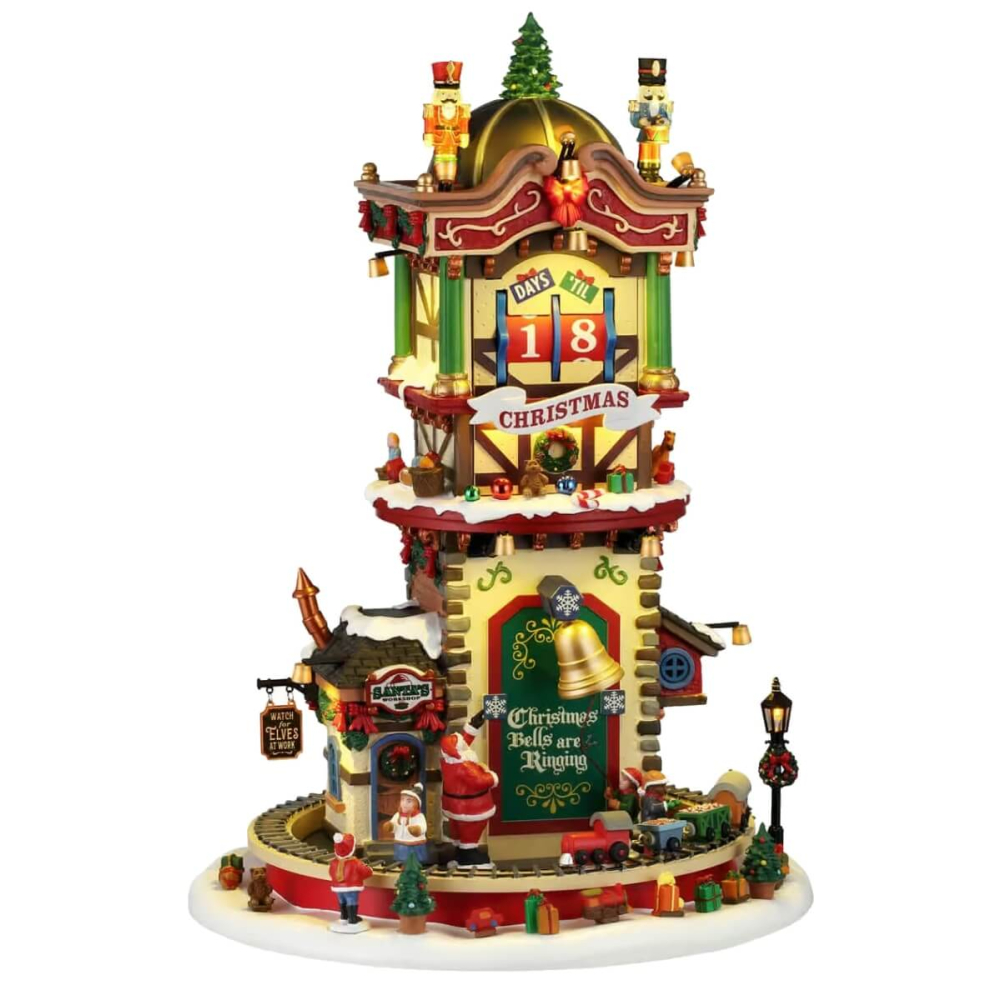 Lemax - Christmas 'Time' Countdown - Caddington Village - Beweging + Kerstmuziek