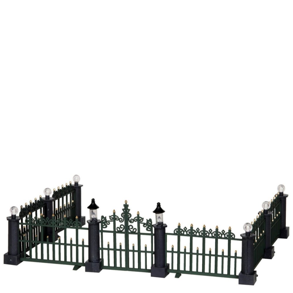 Lemax - Classic Victorian Fence - Set van 7 - Nu Voorverkoop - - Kunststof - 0728162245342