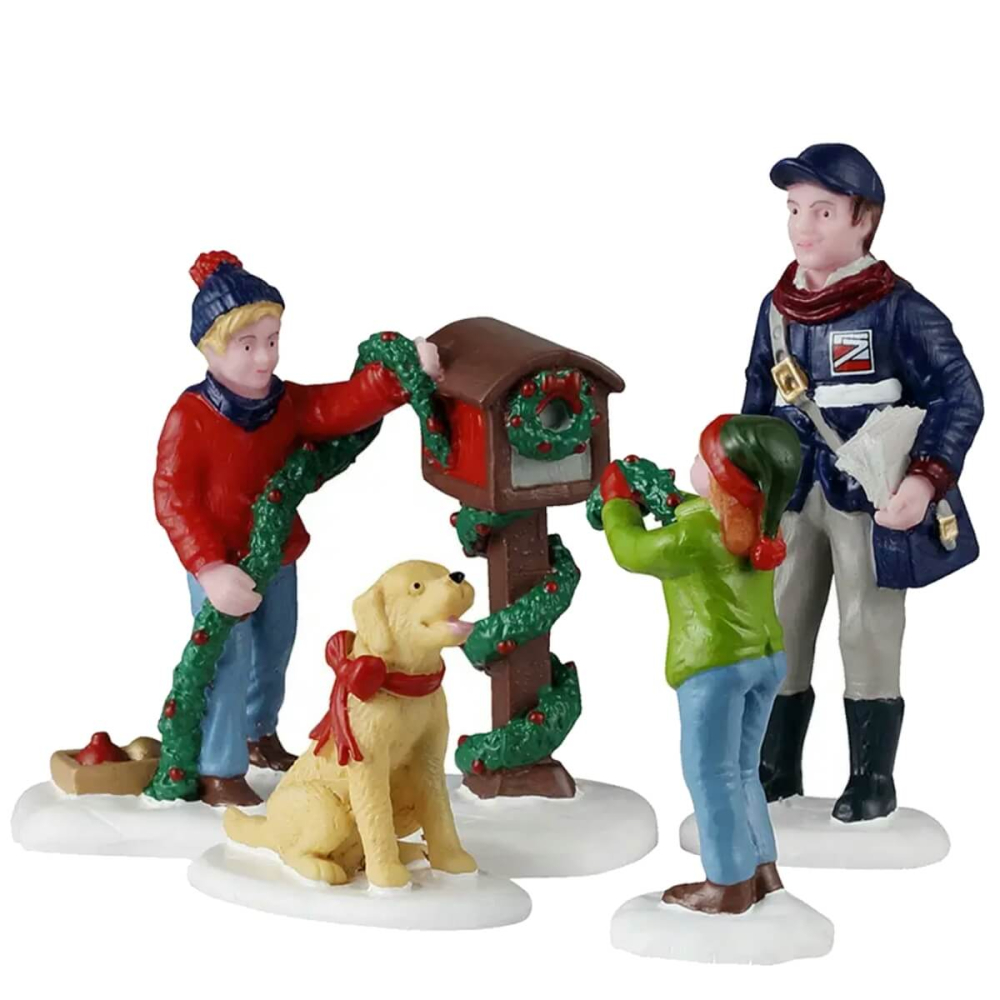 Lemax - Mailbox Decorating - Set van 4 - Caddington Village