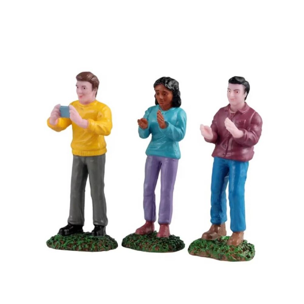 Lemax - Music Festival Fans - Set van 3 - Nu Voorverkoop - - Resin - 0728162525215