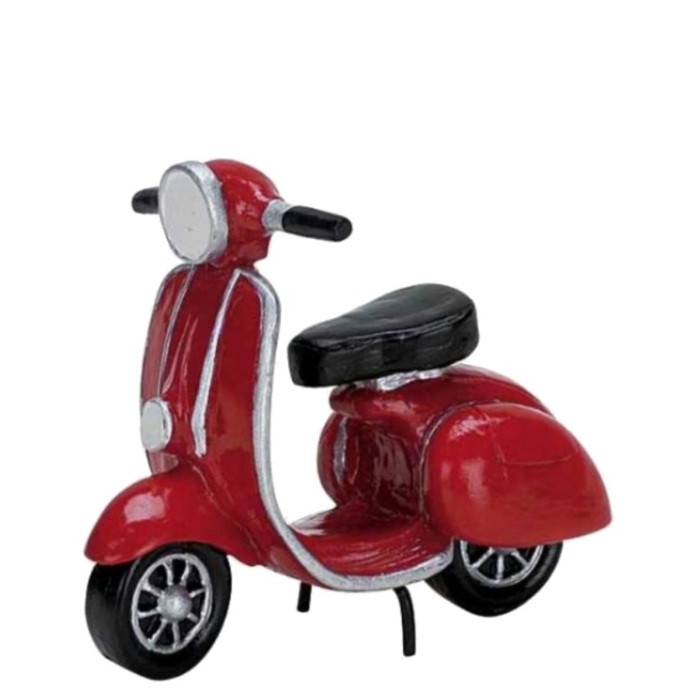 Lemax - Red Moped - - Polyresin - 0728162746108