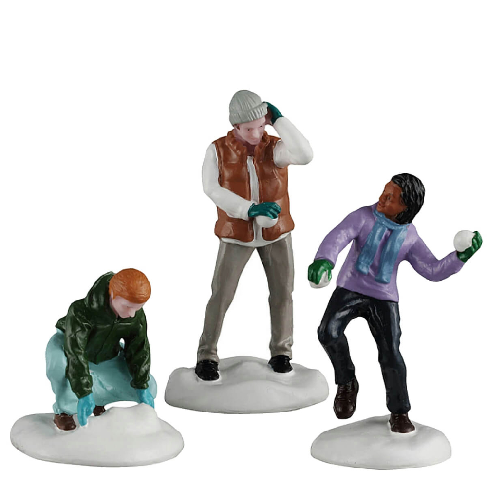 Lemax - Snowball Fight - Set van 3