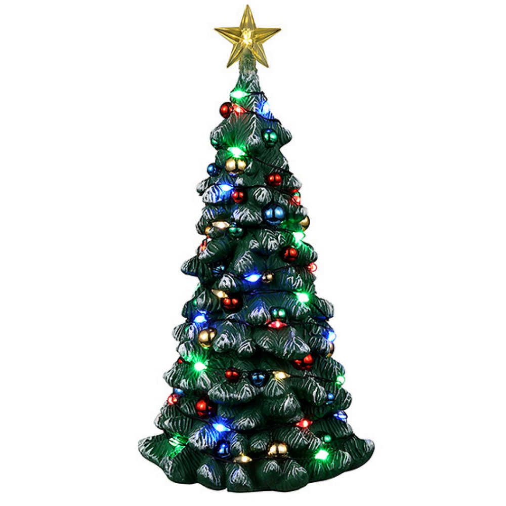 Lemax - Snowy Christmas Tree 16.5 cm - Met Licht - Nu Voorverkoop - - Electronic Component - 0728162341020