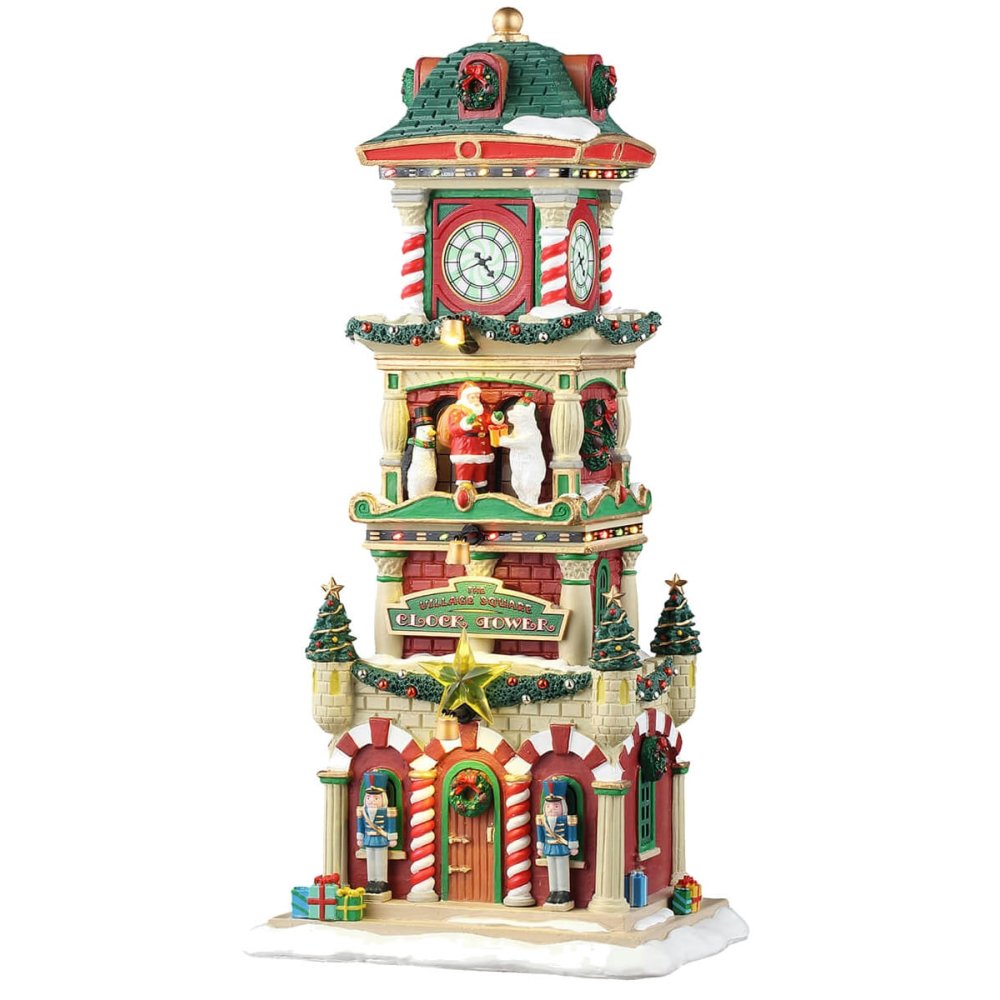 Lemax - The Village Square Clock Tower - Nu Voorverkoop - - Resin - 0728162553201