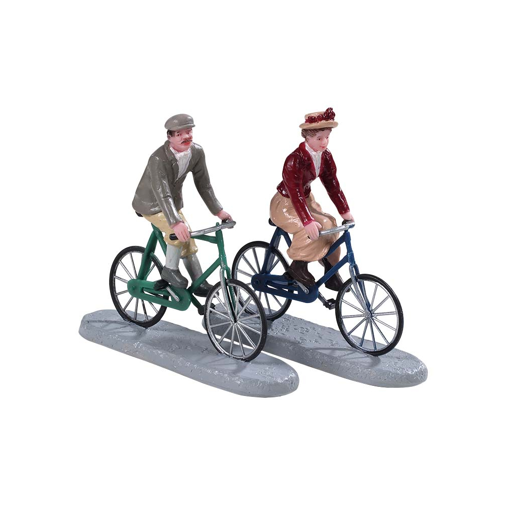 Lemax - Bike Ride Date - Set van 2 - - Polyresin - 0728162927637
