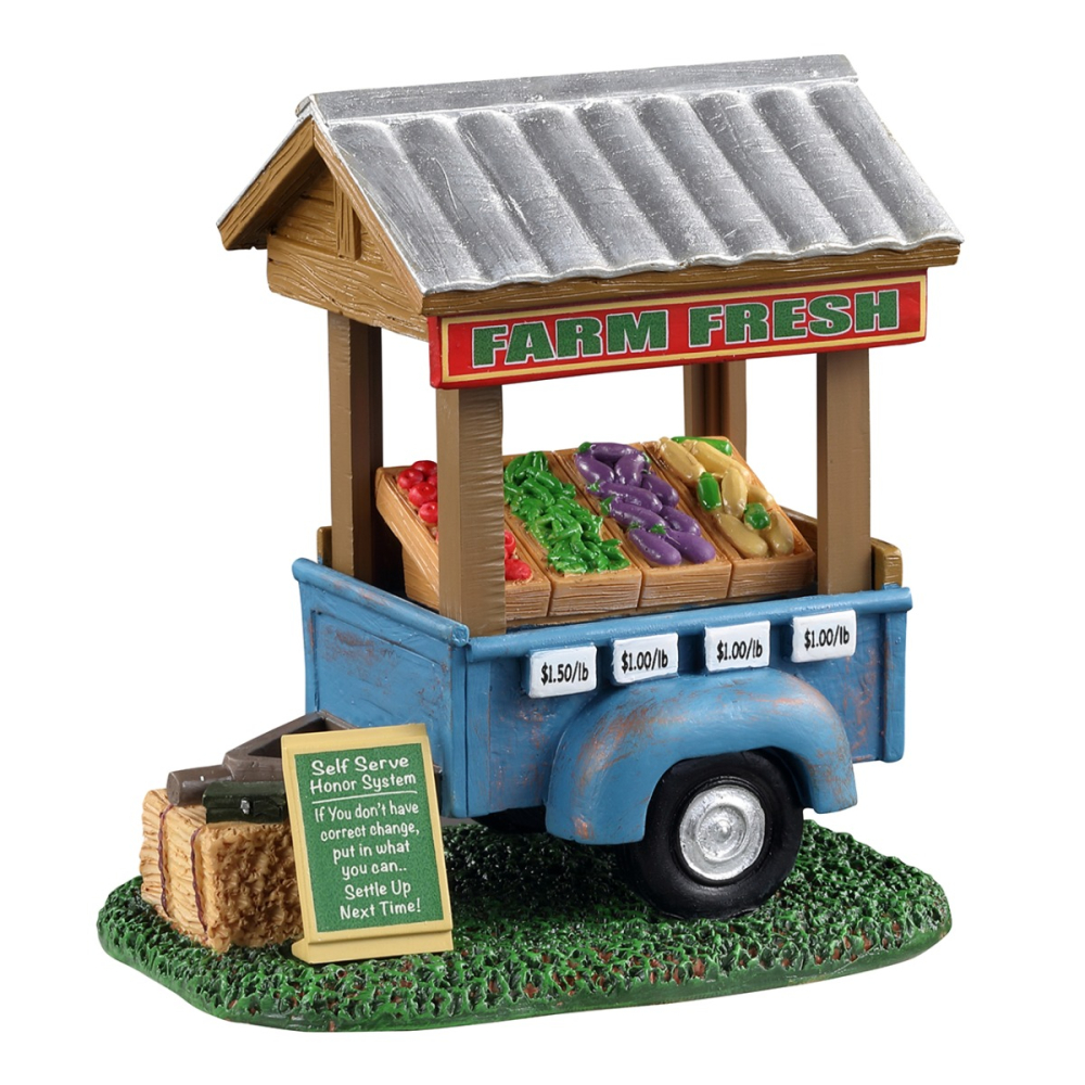 Lemax - Farm Fresh Vegetable Trailer - - Polyresin - 0728162135650