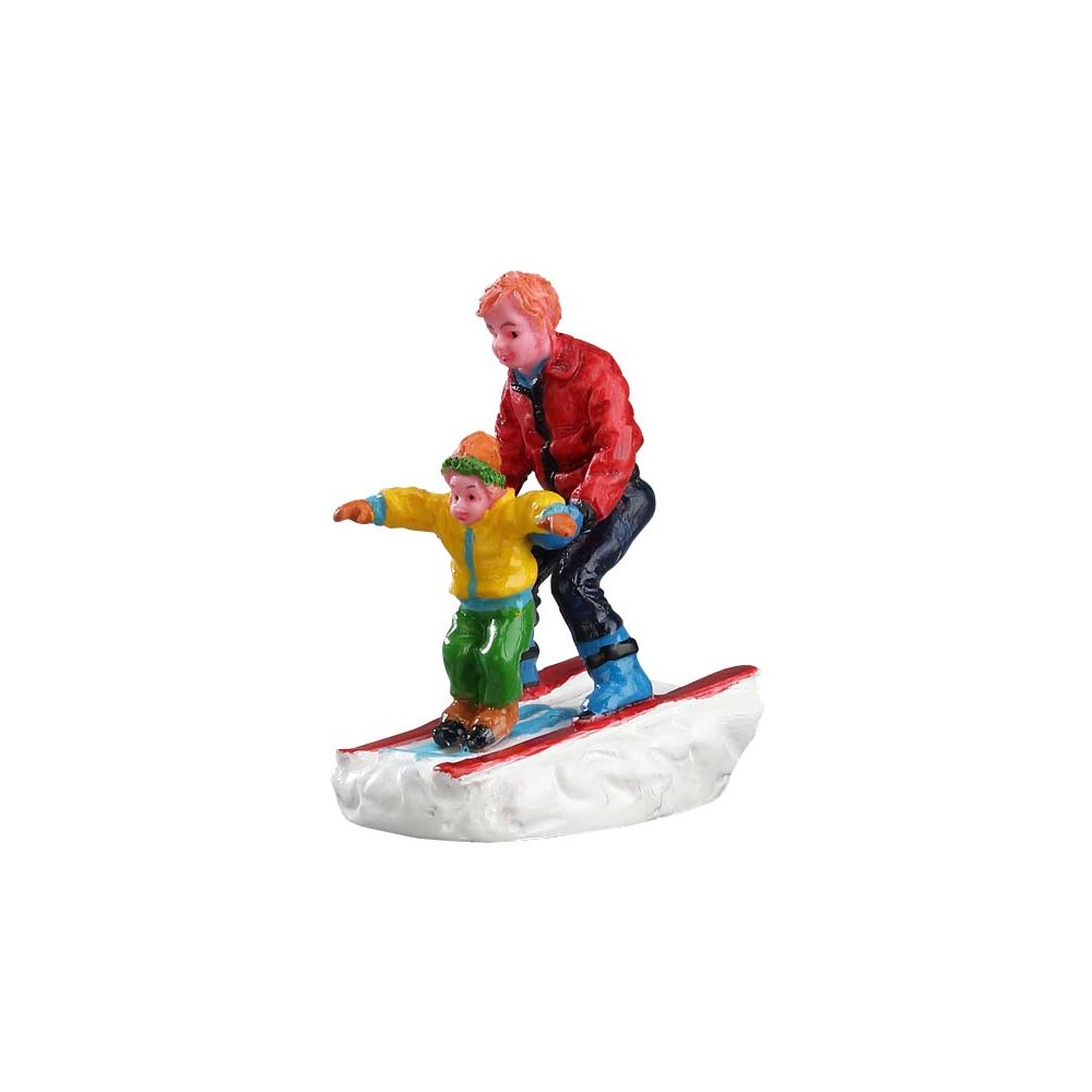 Lemax - Father and Son Skiing - - Polyresin - 0728162621696