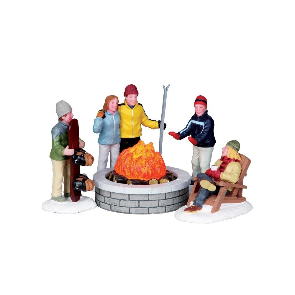 Lemax - Fire Pit - Set of 5  -   - Kunststof -  0728162042231