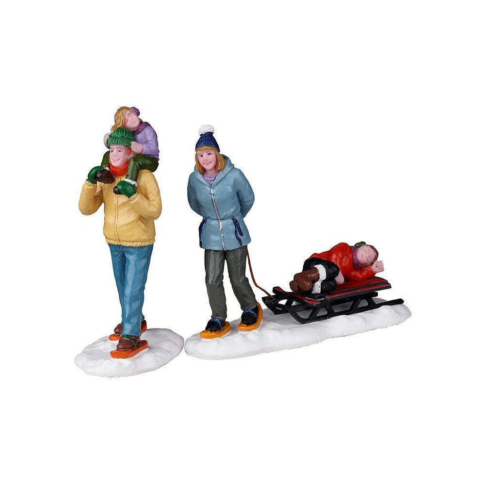 Lemax -  Long Day Snowshoeing - Set van 2 -   - Resin -  0728162221483