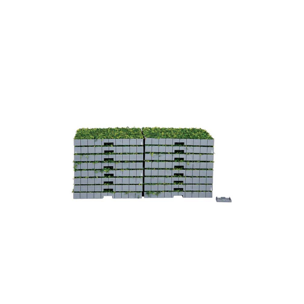 Lemax - Plaza System - Grass - Square - Set van 16 - - Kunststof - 0728162641076
