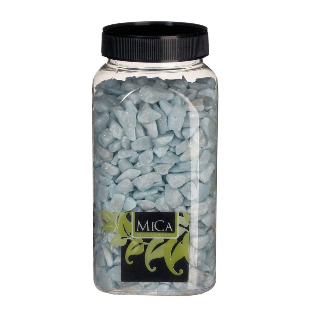 Lichtblauwe Decoratie Steentjes 650ml - Mica Decorations -   - Steen -  8711473581270