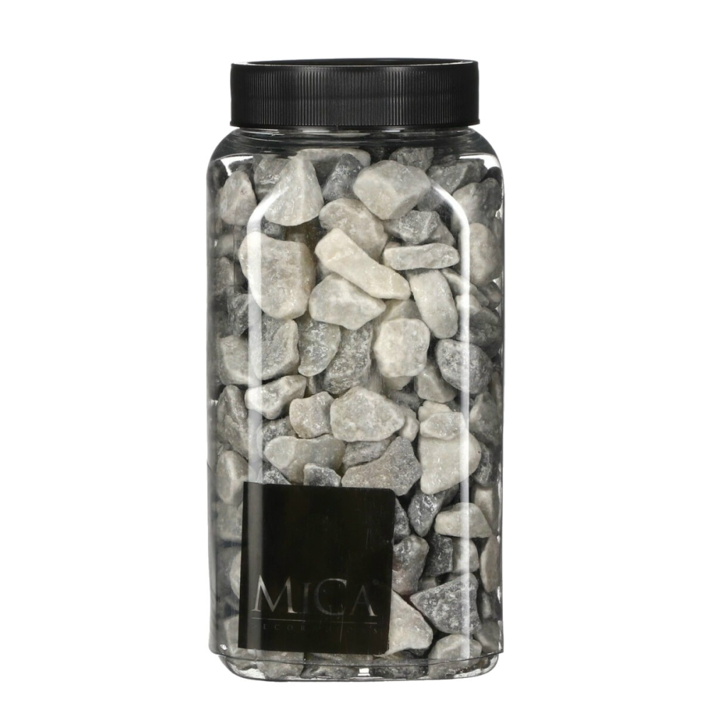Lichtgrijs Medium Decoratie Steentjes - 650ml - Mica Decorations