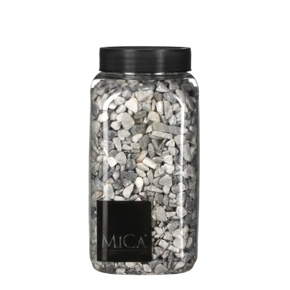 Lichtgrijs klein Decoratie Steentjes 650ml - Mica Decorations - - Steen - 8718861631425