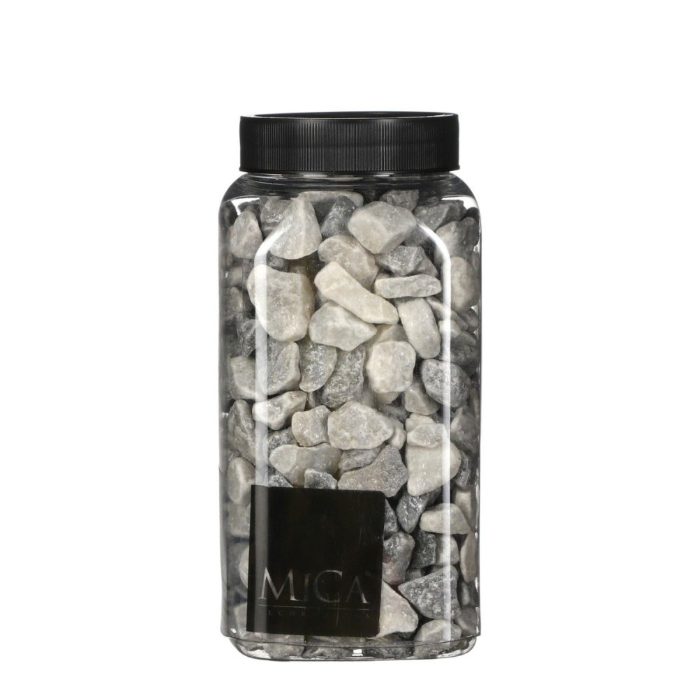 Lichtgrijs Medium Decoratie Steentjes 650ml - Mica Decorations - - Steen - 8718861631432