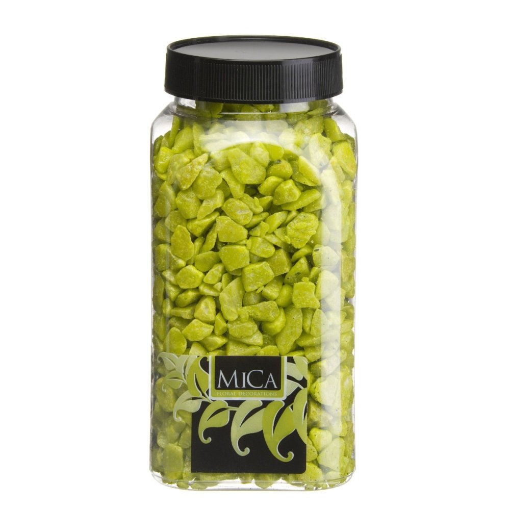 Lichtgroene Decoratie Steentjes 650ml - Mica Decorations - - Steen - 8711473463637