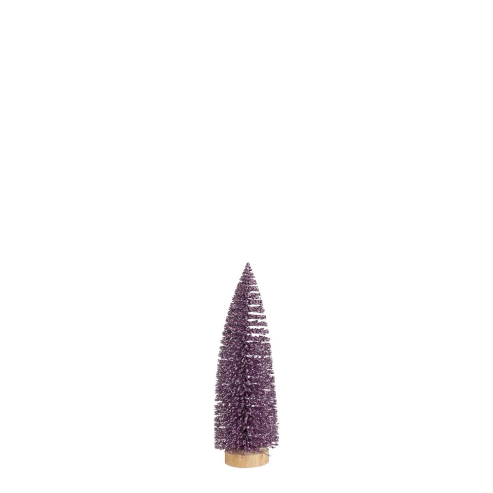 Lila Glitter Kerstboom 25 cm - House of Seasons - - - 8720362603955