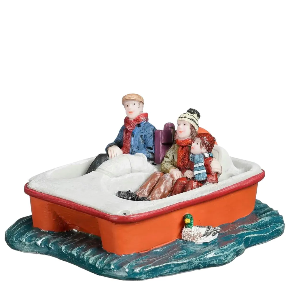 Luville - Family on Pedal Boat - Nu Voorverkoop - - Polyresin - 8720983273148
