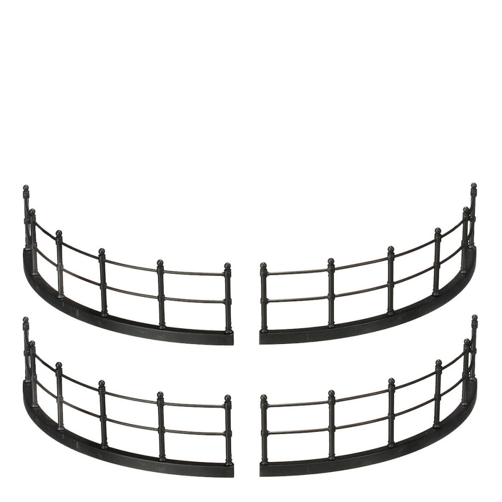 Luville - Fence Black Round - Set van 4
